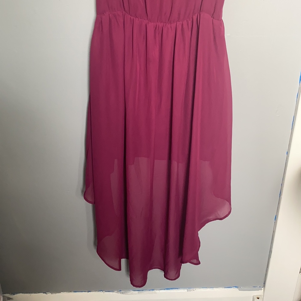 Ali & Kris high low M plum dress studded collar dark academia Whimsigoth grunge - Picture 7 of 7